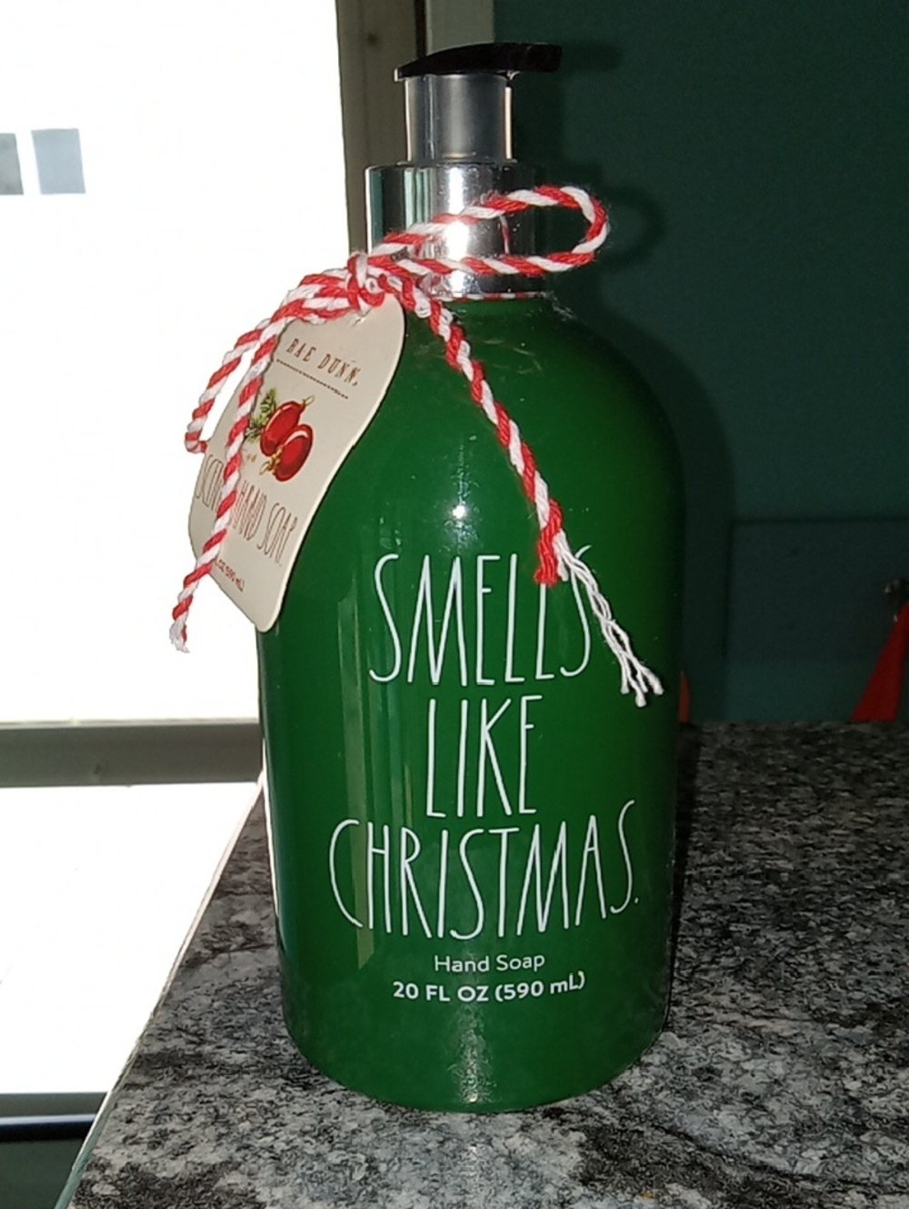 Rae Dunn Green 'Smells Like Christmas' Hand Soap